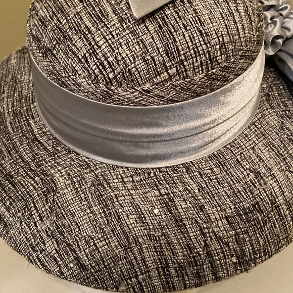 Beautiful Black & Silver Church Dress Hat by Faith display picture 2